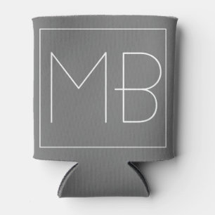 Rafraîchisseur Pour Canette Gris Élégant Unique Monogrammé