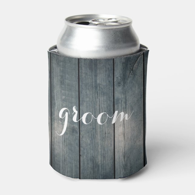 Rafraîchisseur Pour Canette GROOM Pour Lui Mariage Noir Can Cooler (Can devant)