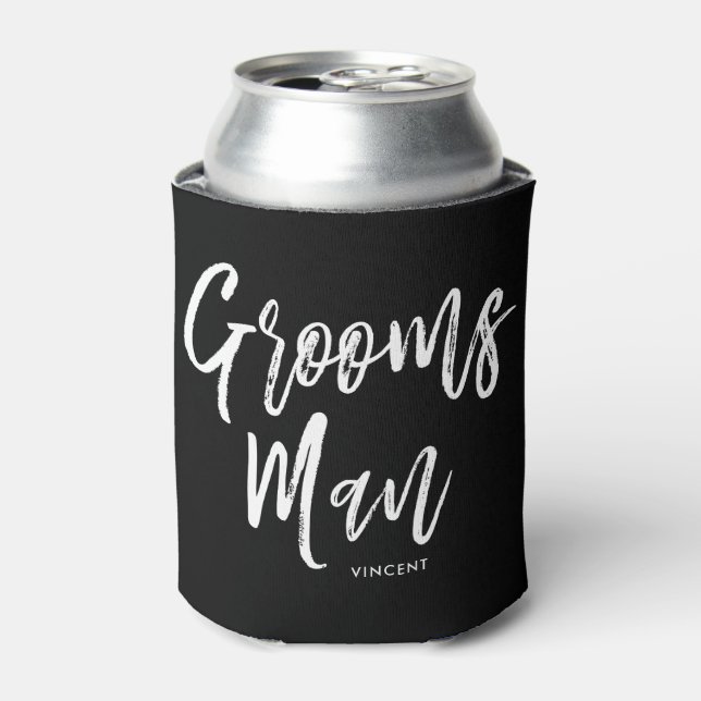 Rafraîchisseur Pour Canette Groomsmen | Style de script Mariage personnalisé (Can devant)