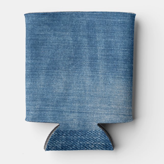Rafraîchisseur Pour Canette Gros plan bleu jean texture (Devant)