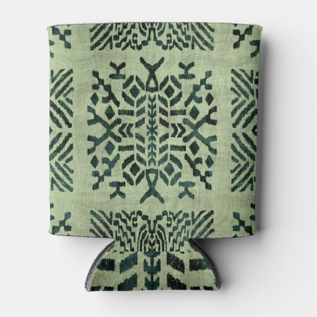 Rafraîchisseur Pour Canette Grungy Tribal, Ethnic Rug Motif. (Devant)