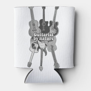 Rafraîchisseur Pour Canette Guitares rétro en noir et blanc pour guitaristes