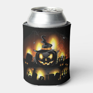 Rafraîchisseur Pour Canette Halloween - citrouilles effrayants w/Hat