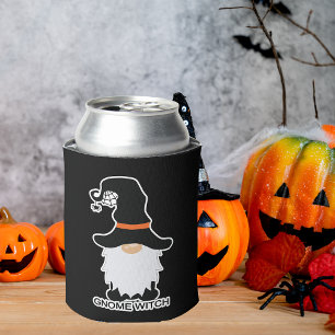 Rafraîchisseur Pour Canette Halloween Gnome sorcière blanc cheveux noir Casque