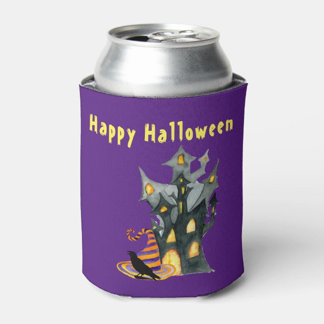 Rafraîchisseur Pour Canette Halloween Maison & Casquette (Can devant)