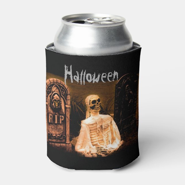 Rafraîchisseur Pour Canette Halloween RIP Squelette (Can devant)