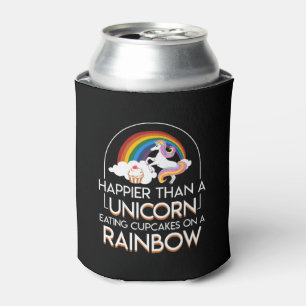Rafraîchisseur Pour Canette Happier Unicorne Manger Cupcakes Rainbow