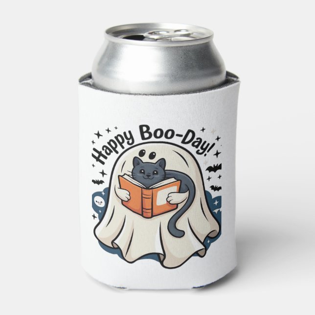 Rafraîchisseur Pour Canette Happy Boo Day Ghost Cat PNG - Éffrayant mignon sur (Can devant)
