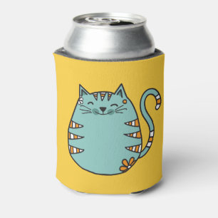 Rafraîchisseur Pour Canette Happy Cat personnalisé nom et couleur peut refroid