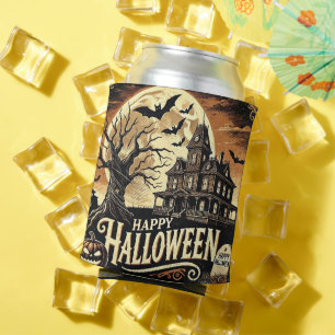 Rafraîchisseur Pour Canette Happy Halloween Haunted Citrouilles de maison peuv