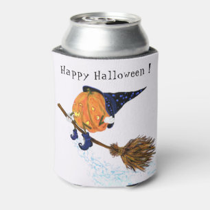 Rafraîchisseur Pour Canette Happy Halloween sorcière Citrouille Volant Chambr