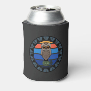 Rafraîchisseur Pour Canette Hawaiiam Pueo Owl Retro Sun Circle