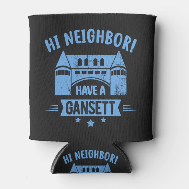 Rafraîchisseur Pour Canette Hi Neighbor Have A Gansett Retro Style Gifts (Devant)