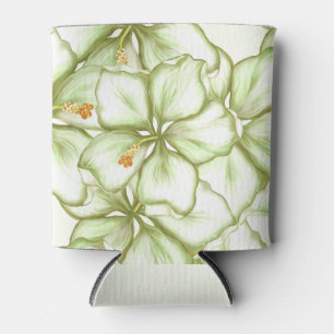 Rafraîchisseur Pour Canette Hibiscus & dentelle BLANC