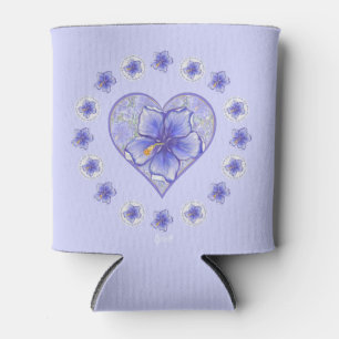 Rafraîchisseur Pour Canette Hibiscus & dentelle BLEU