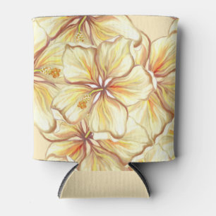 Rafraîchisseur Pour Canette Hibiscus & dentelle JAUNE