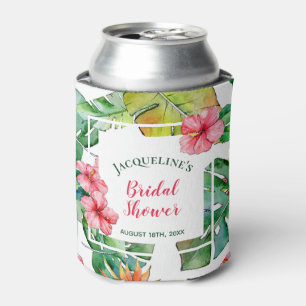 Rafraîchisseur Pour Canette Hibiscus tropical Mariée de Luau hawaïen