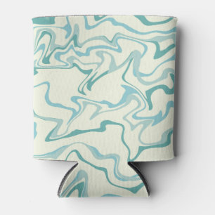 Rafraîchisseur Pour Canette Hippie les années 70 Marbre Bleu Liquide Swirl Boh