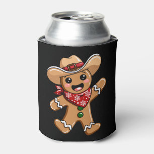 Rafraîchisseur Pour Canette Homme en pain d'épices Chapeau de cowboy Bandana N