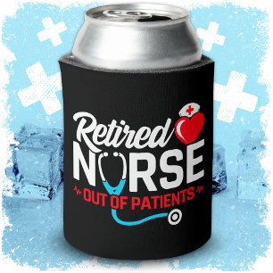 Rafraîchisseur Pour Canette Hors des patients retraités Funny Nurse Retraite