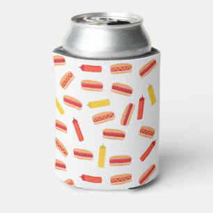 Rafraîchisseur Pour Canette Hot Dog Fast Food Motif barbecue
