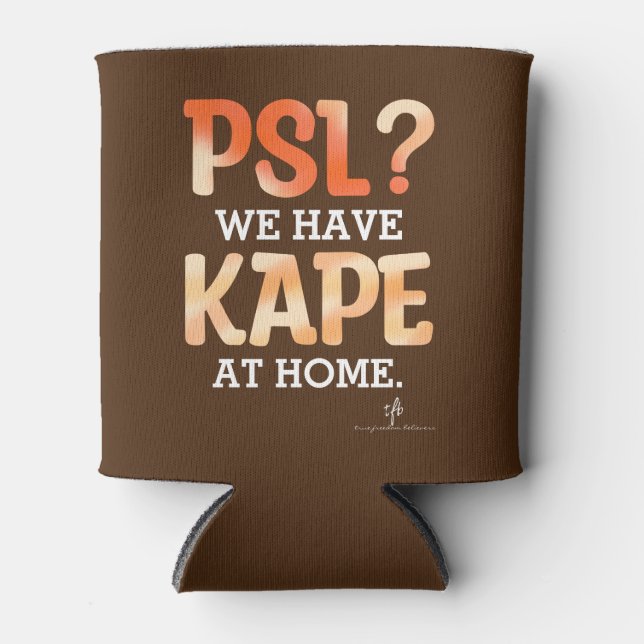 Rafraîchisseur Pour Canette HUMOUR café d'automne PSL vs Kape Filipino (Devant)