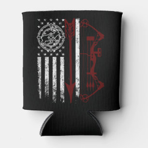 Rafraîchisseur Pour Canette Hunting American Flag Bow Hunting