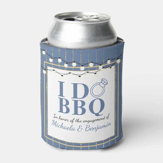 Rafraîchisseur Pour Canette I Do BBQ Engagement Party Couples Douche (Can devant)