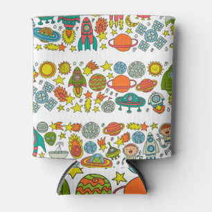 Rafraîchisseur Pour Canette Icônes spatiales : design motif vintage.