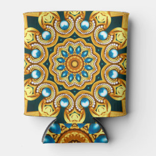 Rafraîchisseur Pour Canette Illustration de cadre décoratif de perle d'or