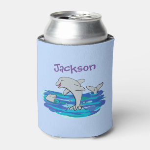 Rafraîchisseur Pour Canette Illustration de dauphins heureux adorables