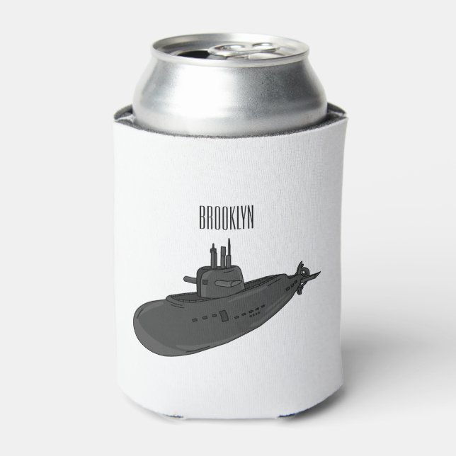 Rafraîchisseur Pour Canette Illustration de dessin animé de sous-marin (Can devant)