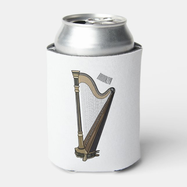 Rafraîchisseur Pour Canette Illustration de dessin animé sur la harpe (Can devant)
