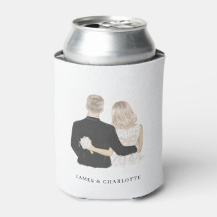 Rafraîchisseur Pour Canette Illustration de la mariée et de la chambre peut r