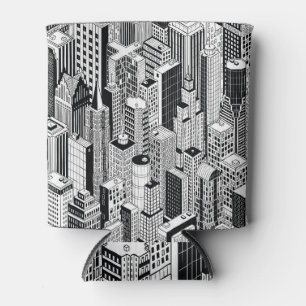 Rafraîchisseur Pour Canette Illustration de la ville Skyscraper, isométrique t