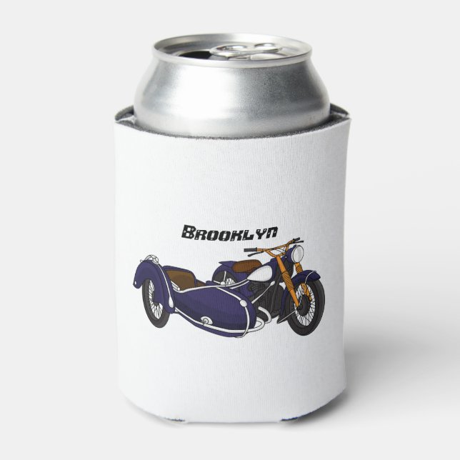 Rafraîchisseur Pour Canette Illustration de moto pourpre Sidecar (Can devant)