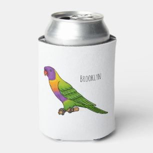 Rafraîchisseur Pour Canette Illustration d'oiseau de lorikeet arc-en-ciel