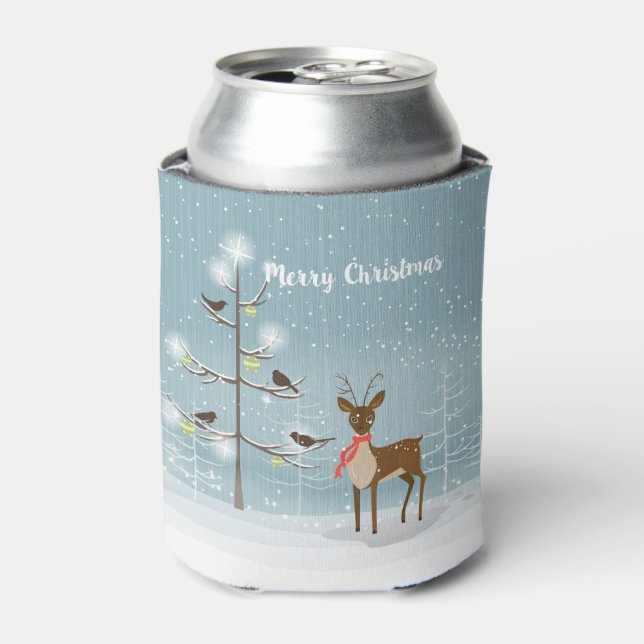 Rafraîchisseur Pour Canette Illustration du cerf de Noël (Can devant)