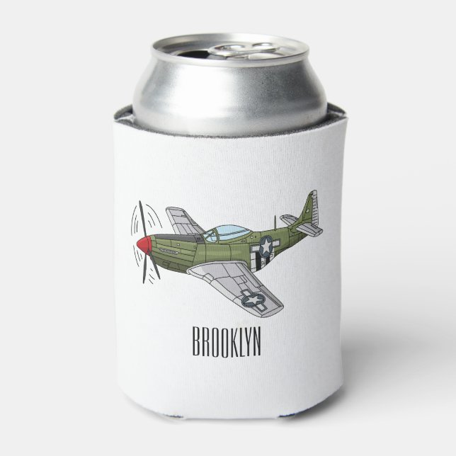 Rafraîchisseur Pour Canette Illustration d'un avion militaire (Can devant)