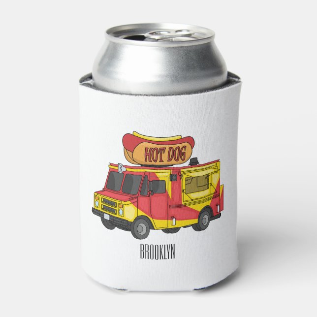 Rafraîchisseur Pour Canette Illustration d'un camion de nourriture pour chien  (Can devant)