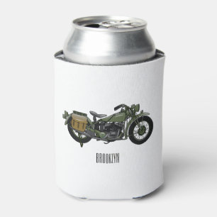 Rafraîchisseur Pour Canette Illustration d'une moto de croiseur militaire
