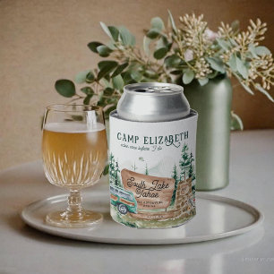 Rafraîchisseur Pour Canette Illustrations de camping Demoiselle d'honneur En
