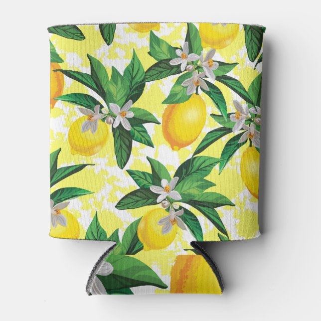 Rafraîchisseur Pour Canette Imaginaire citron : Motif Floral Créatif (Devant)