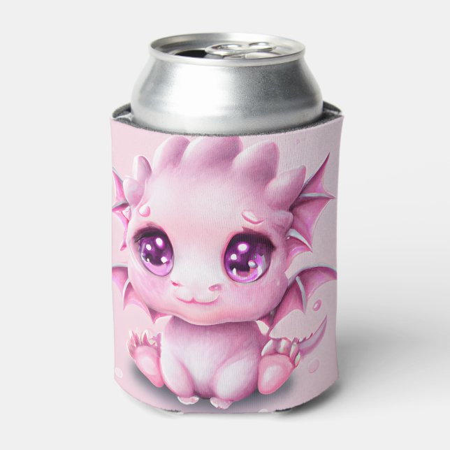 Rafraîchisseur Pour Canette Imaginaire mignon et adorable Pink Baby Chibi (Can devant)