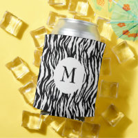 Impression de zèbre blanc noir gras Monogramme coo