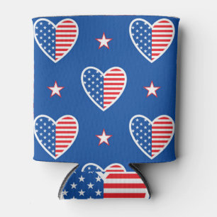 Rafraîchisseur Pour Canette Indépendance américaine : Motif Vintage patriotiqu