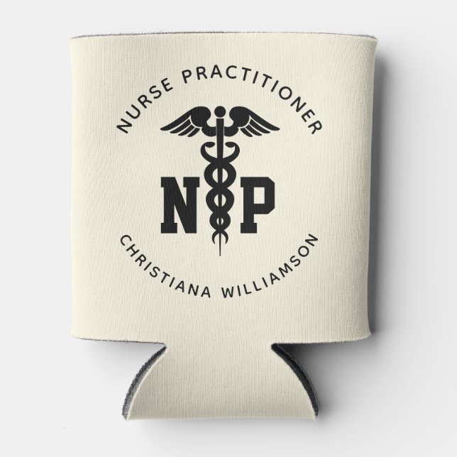 Rafraîchisseur Pour Canette Infirmière de NP personnalisée Praticien Diplôme C (Devant)