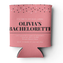 Invitation de la soirée de bachelorette Pois rose