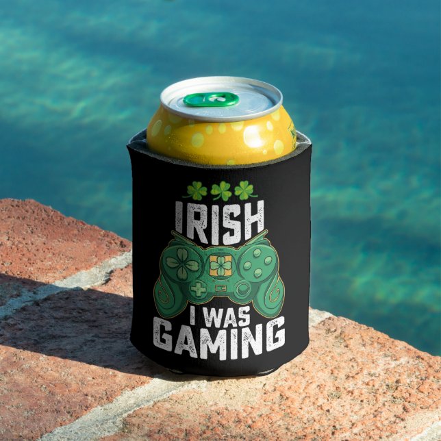 Rafraîchisseur Pour Canette Irlandais Je Jouais Jeux Gamer St Patrick's Day (Piscine in situ)