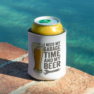 Rafraîchisseur Pour Canette J'ai besoin de mon temps de garage et de ma bière 